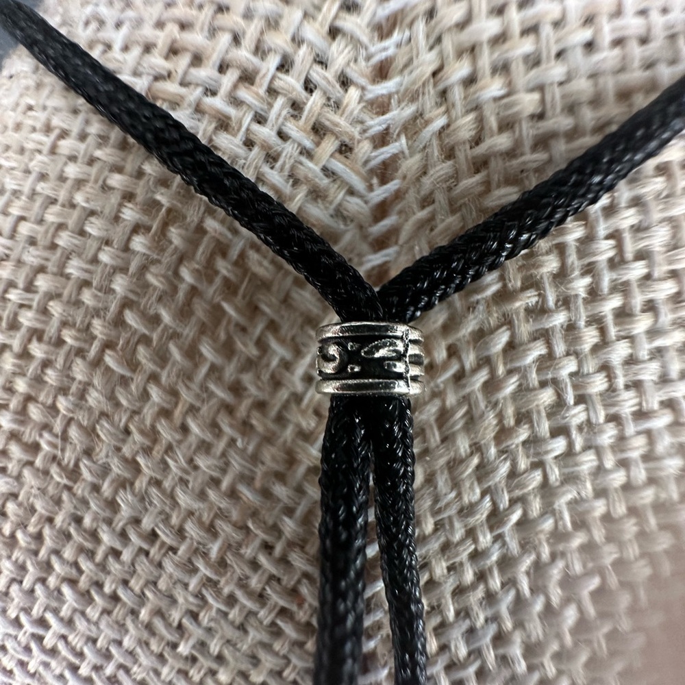 Yellow Jade Rat Carving Pendant Necklace on Black Adjustable Rope - Picture 12 of 16